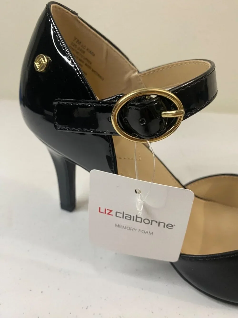 Liz Claiborne Womens Kiara Stiletto Heel Pumps, 7 Medium, Black - Picture 7 of 16
